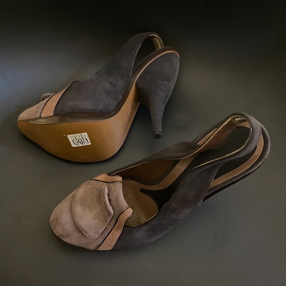 NIB Marni Purple Pink Suede Platform Heels Slingbacks Made in Italy Sz 40 $950 - Picture 1 of 16